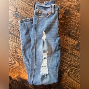 Aeropostale Distressed High Rise Jeggings - 00 Short
